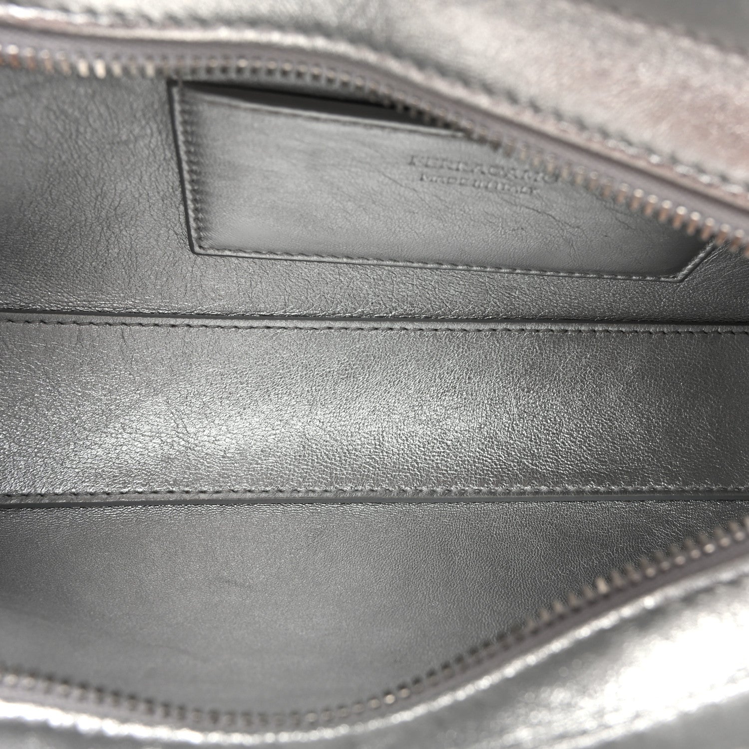 Salvatore Ferragamo Metallic Calfskin Mini E/W Hug Crossbody Bag Silver 5 of 11