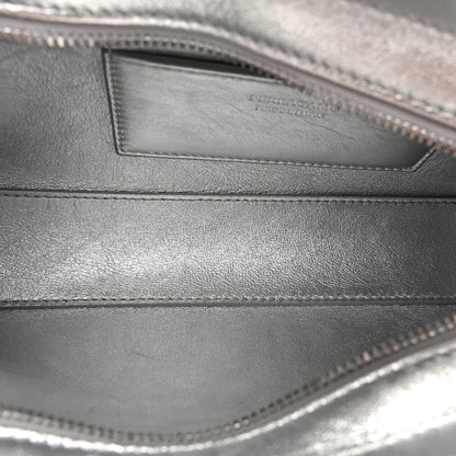 Salvatore Ferragamo Metallic Calfskin Mini E/W Hug Crossbody Bag Silver 5 of 11