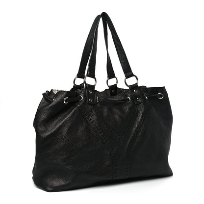 Saint Laurent Calfskin Reversible Double Sac Y Tote Gold Black 11 of 16