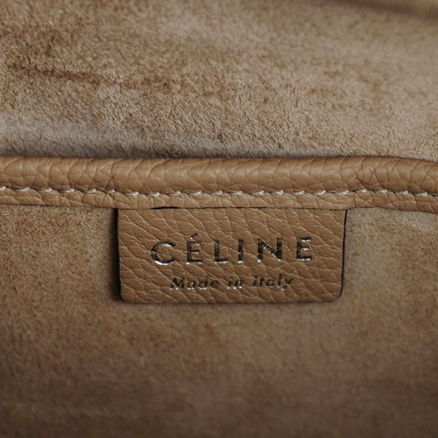 Drummed Calfskin Nano Luggage Dune