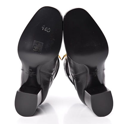 Valentino Garavani Grainy Cowhide VLOGO Ankle Boots 38 Black 5 of 7
