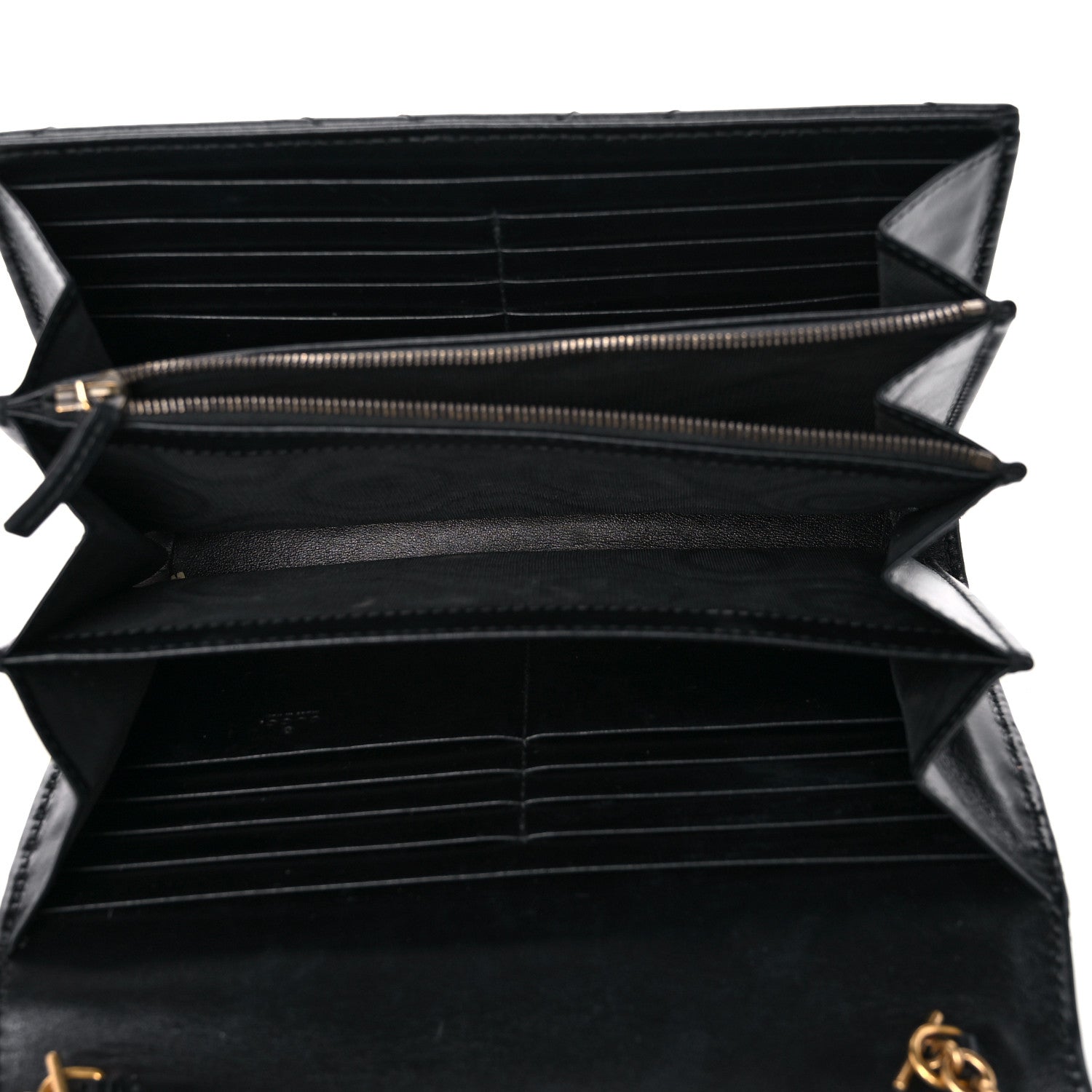 Gucci Calfskin Matelasse GG Marmont Chain Wallet Black 5 of 25