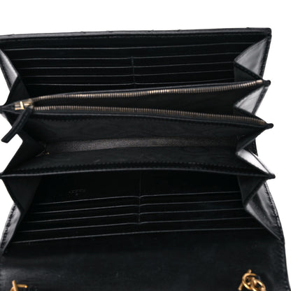 Gucci Calfskin Matelasse GG Marmont Chain Wallet Black 5 of 25