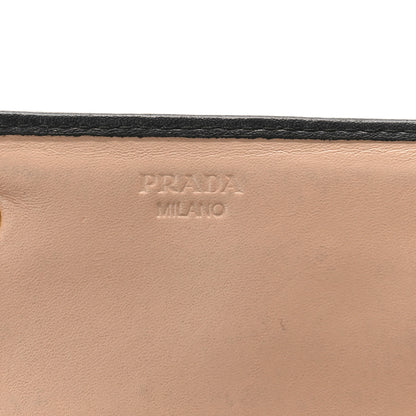 Prada Soft Calfskin Continental Flap Wallet Black 6 of 8