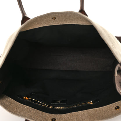 Saint Laurent Linen Calfskin Rive Gauche Tote Natural 7 of 10