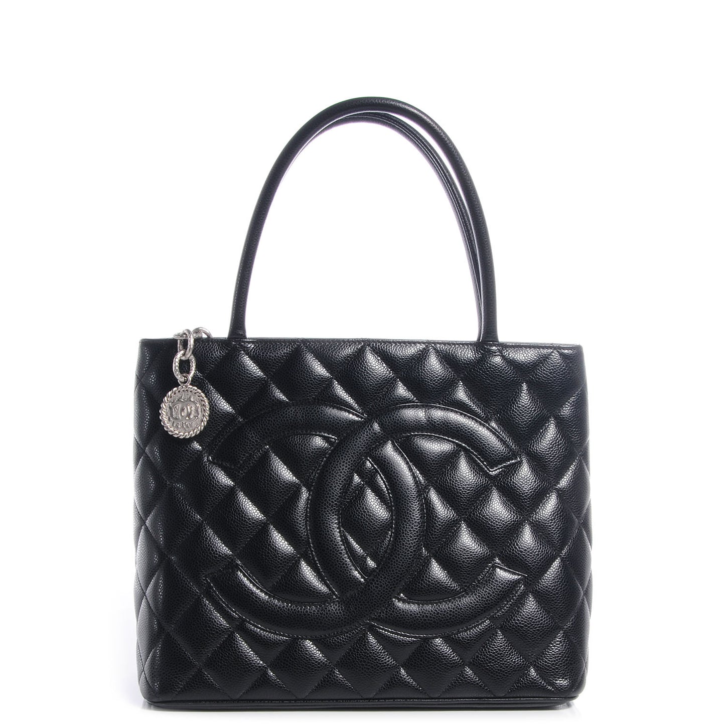 Caviar Medallion Tote Black