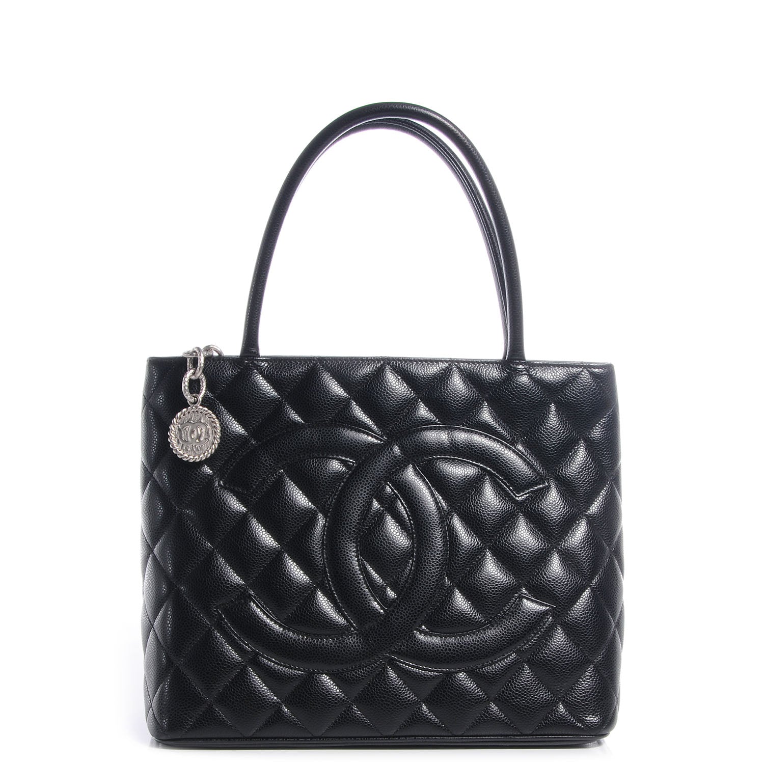 Chanel Caviar Medallion Tote Black 1 of 8