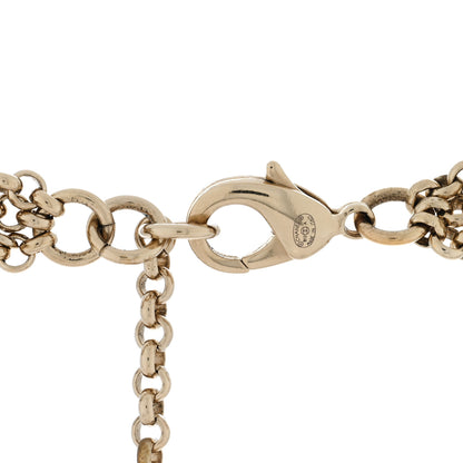 Chanel Pearl Enamel CC Clover Multi Strand Long Necklace Gold Black 4 of 4