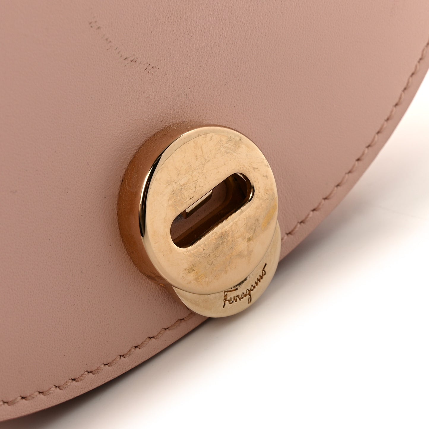 Calfskin Vela Crossbody Flap Bag Antique Rose