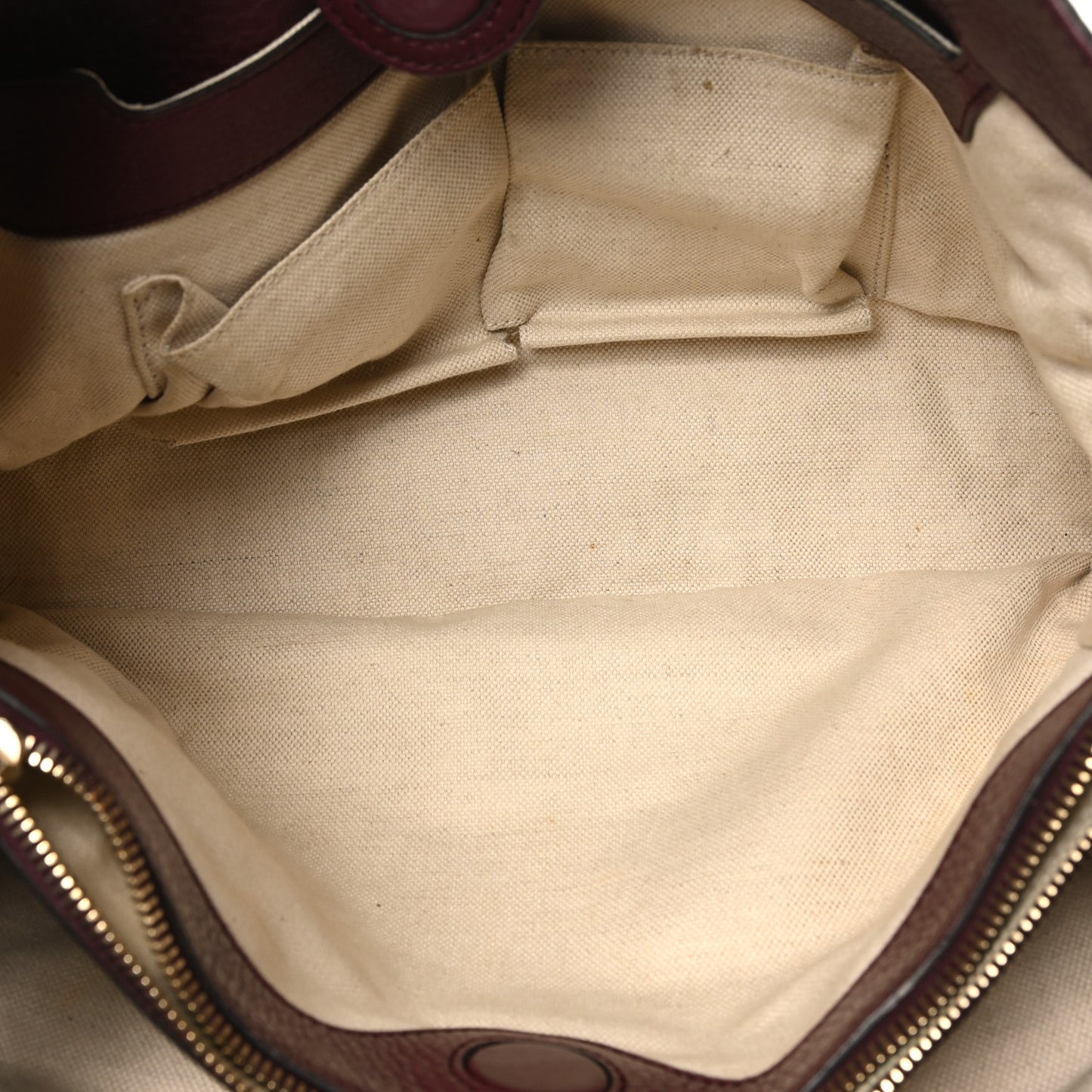 Pebbled Calfskin Medium Bamboo Shopper Tote Burgundy