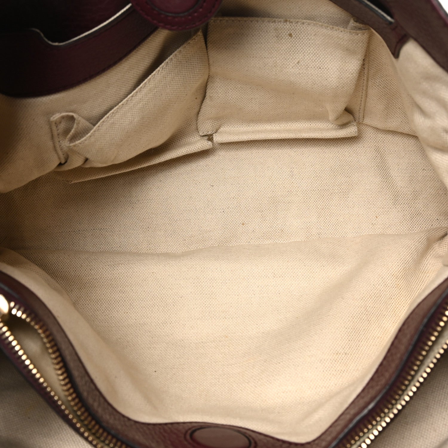 Gucci Pebbled Calfskin Medium Bamboo Shopper Tote Burgundy 6 of 11