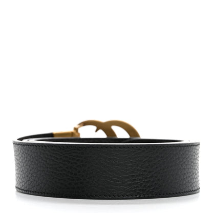 Gucci Calfskin Double G Reversible 37mm Belt 105 42 Black Cocoa 2 of 8