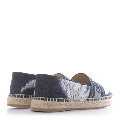 Christian Dior Canvas Tie and Dior Embroidered Granville 15mm Espadrilles 38.5 Denim 4 of 10