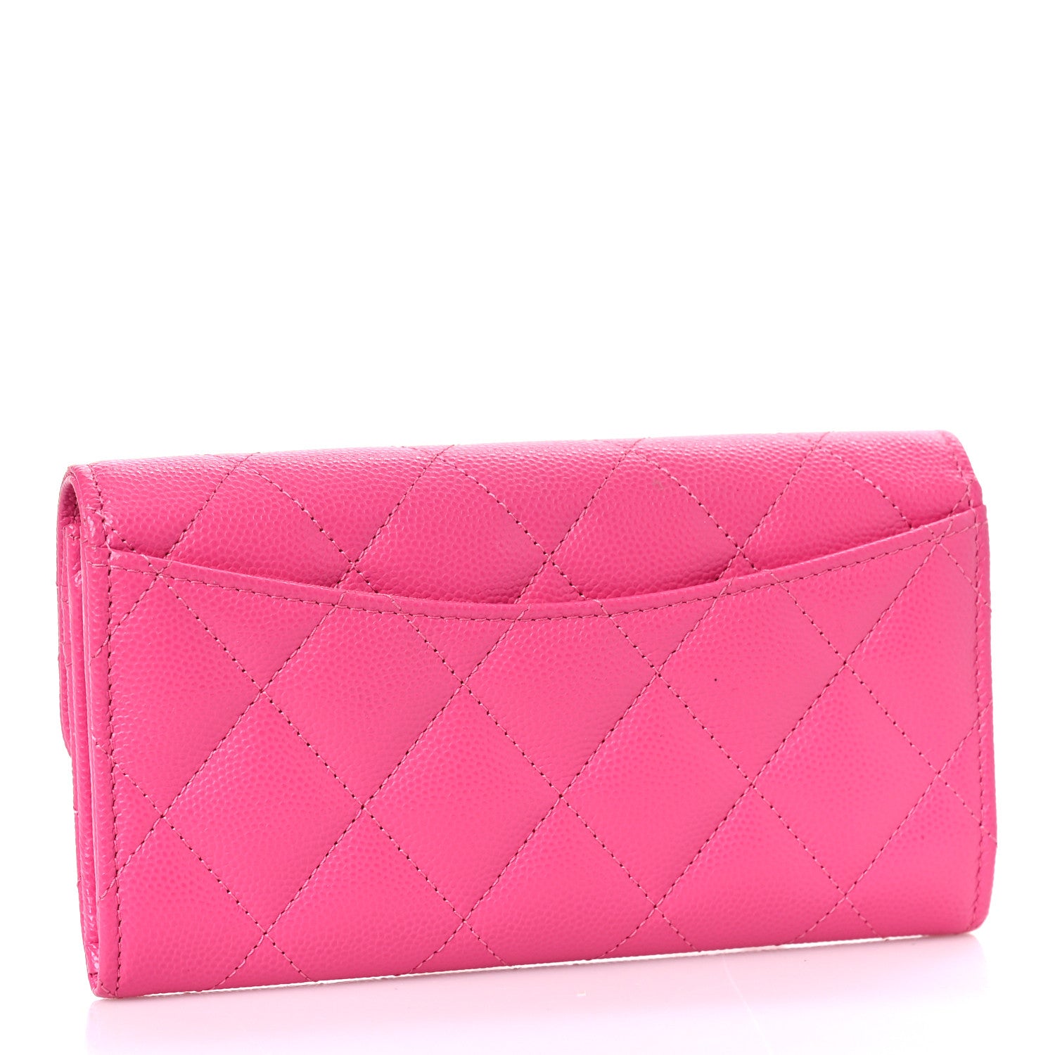 Chanel Caviar Quilted Medium Flap Wallet Dark Pink 3 of 9