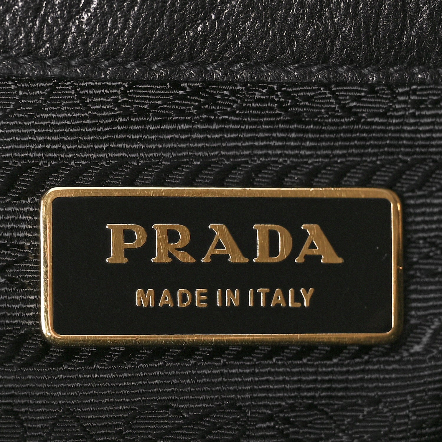 Prada Nappa Gaufre Buckle Shoulder Bag Black 5 of 9