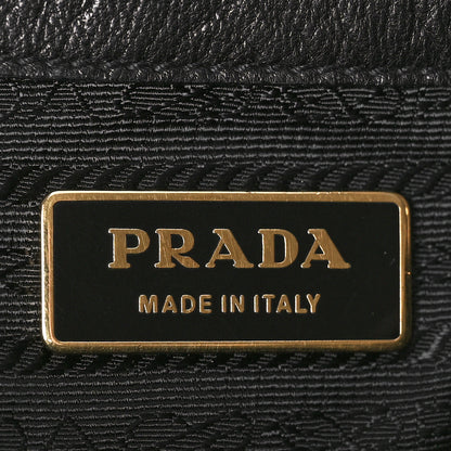 Prada Nappa Gaufre Buckle Shoulder Bag Black 5 of 9