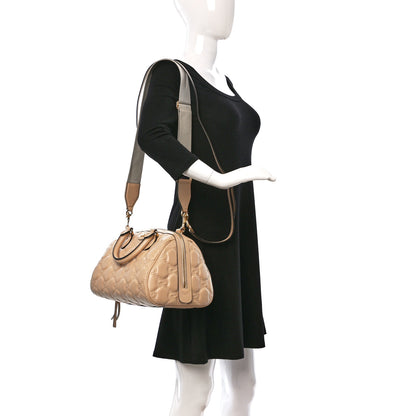 Gucci Calfskin GG Matelasse Medium Bowler Bag Naturale 2 of 10