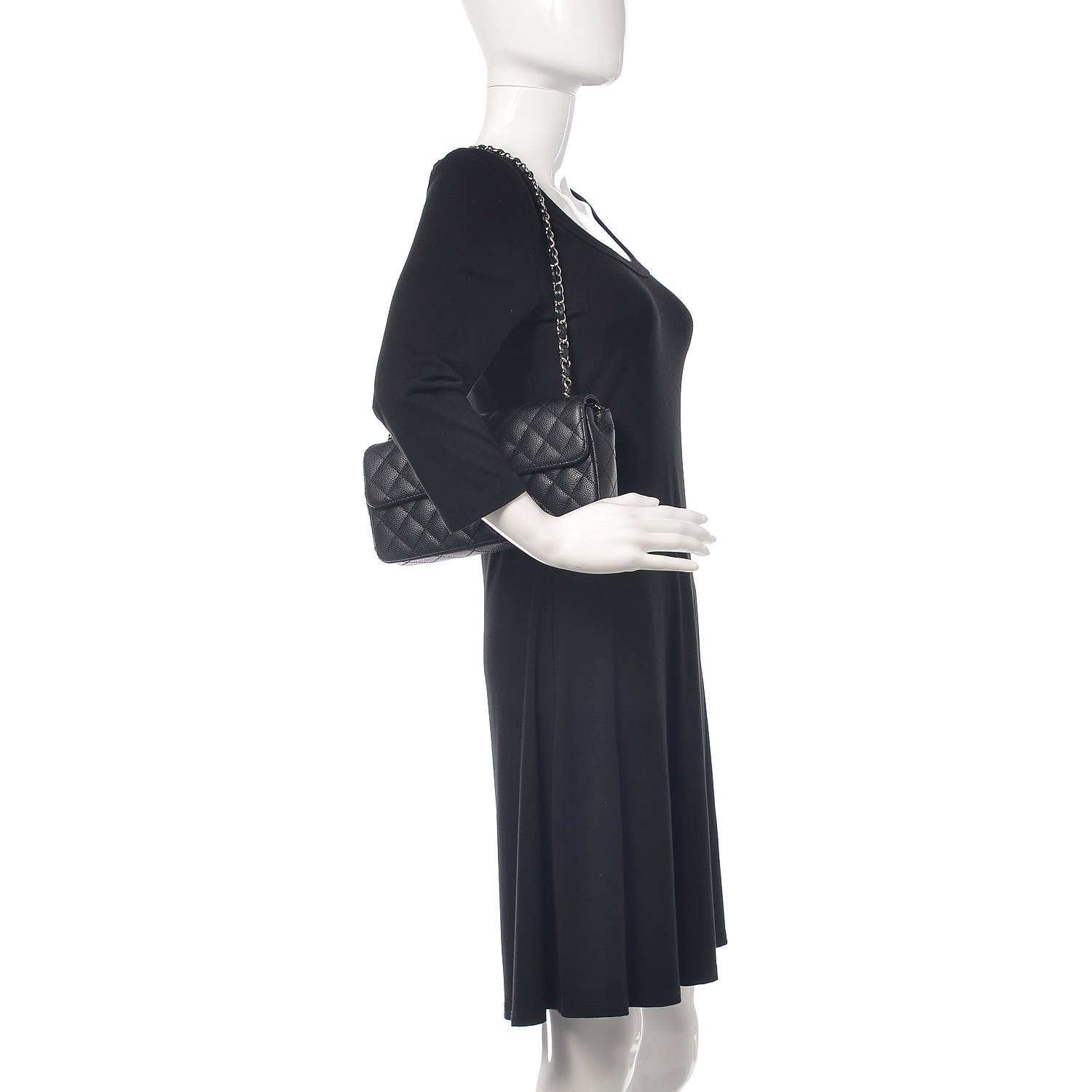 Chanel Caviar Quilted East West Flap Black 2 of 11