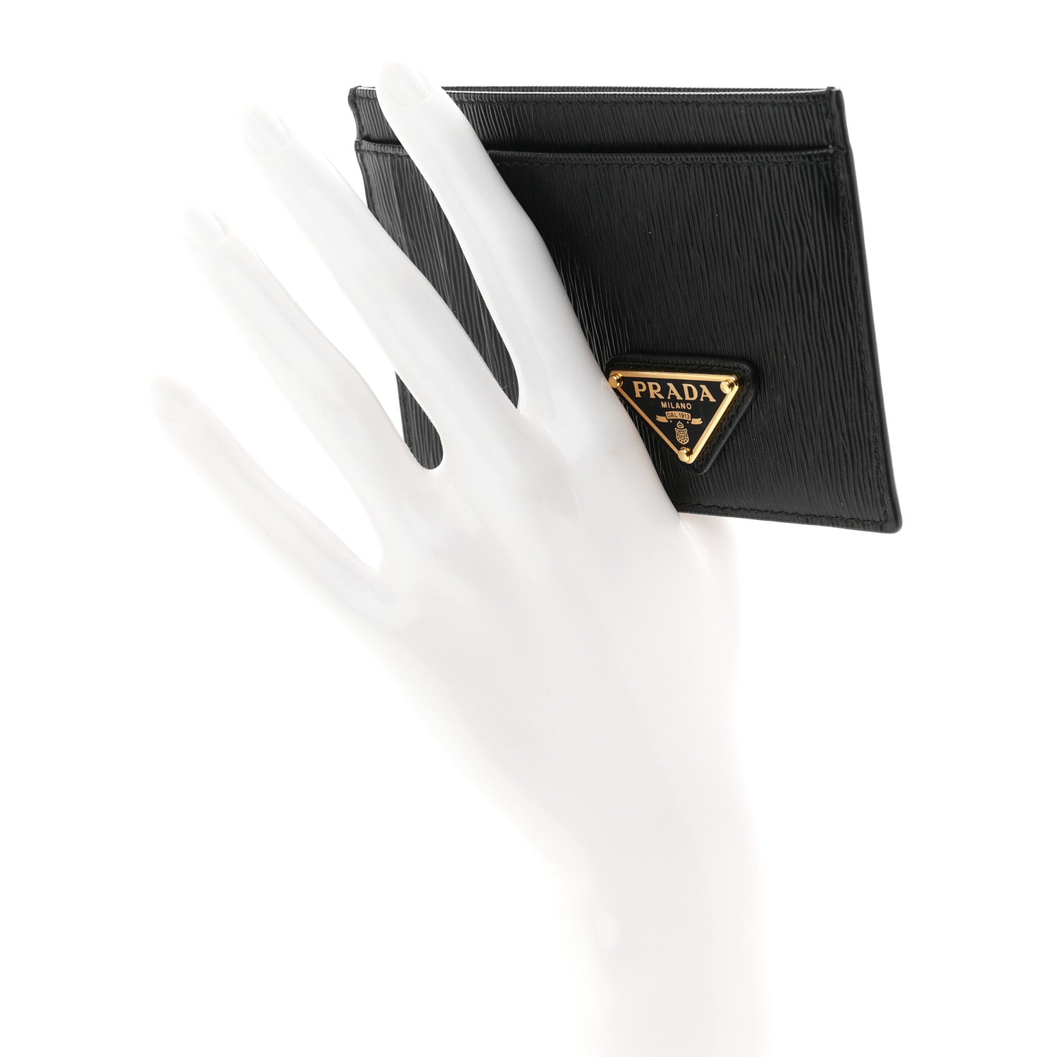 Prada Vitello Move Triangle Logo Card Case Black 2 of 8
