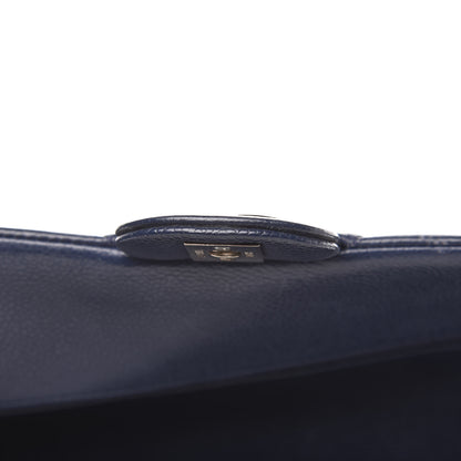 Chanel Caviar Quilted Medium Double Flap Navy 16 of 16