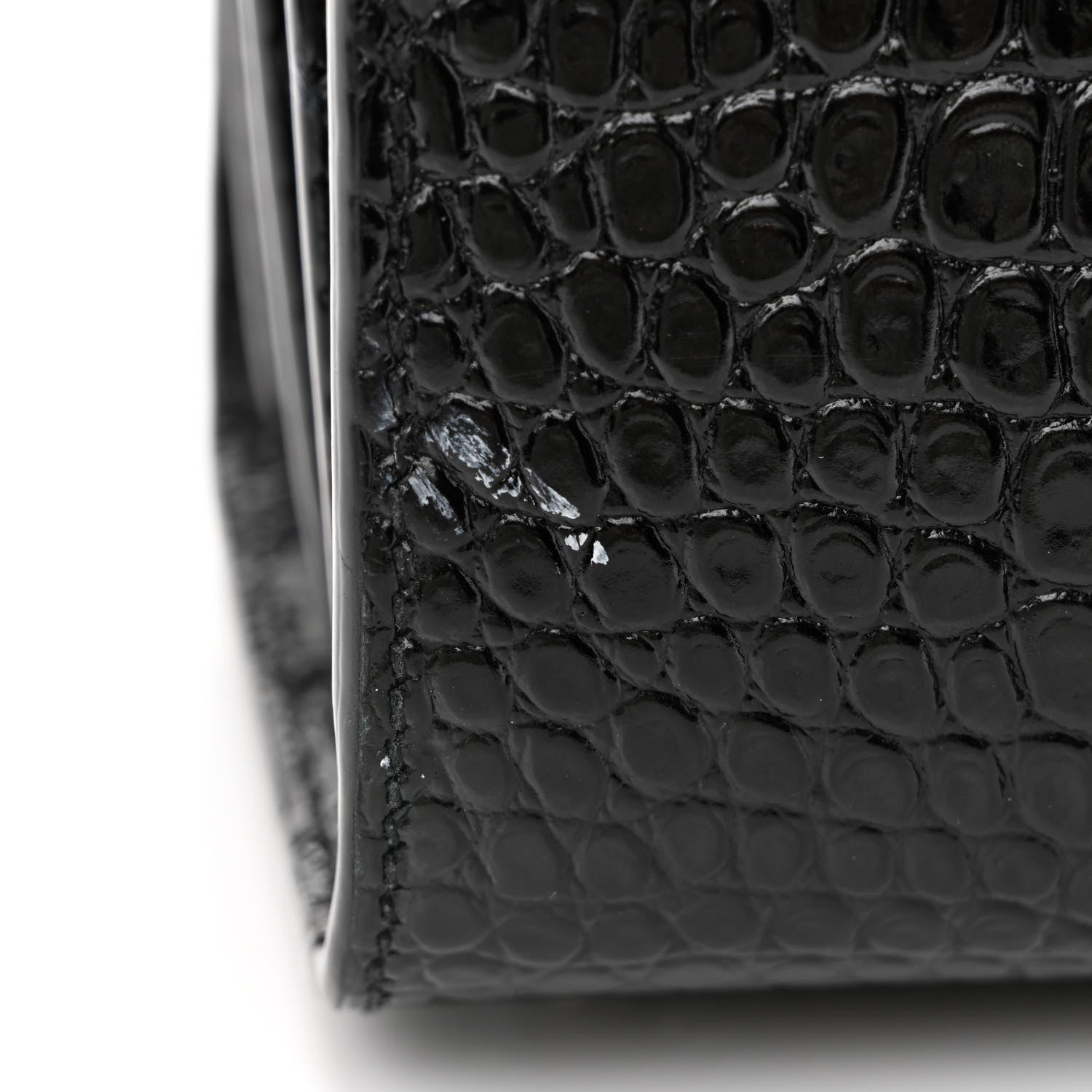 Saint Laurent Calfskin Crocodile Embossed Nano Sac De Jour Black 12 of 13