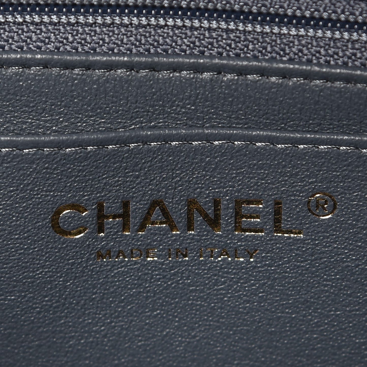 Caviar Quilted Mini Rectangular Flap Dark Grey