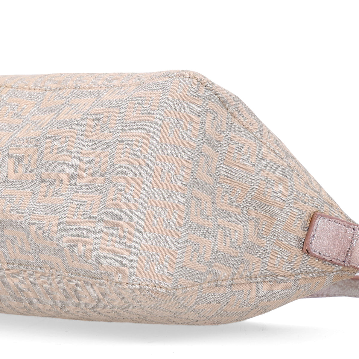 Metallic Jacquard Zucchino Vitello Pochette Cipria Argento Grigio