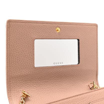 Gucci Calfskin Mini GG Marmont Chain Wallet Porcelain Rose 6 of 8