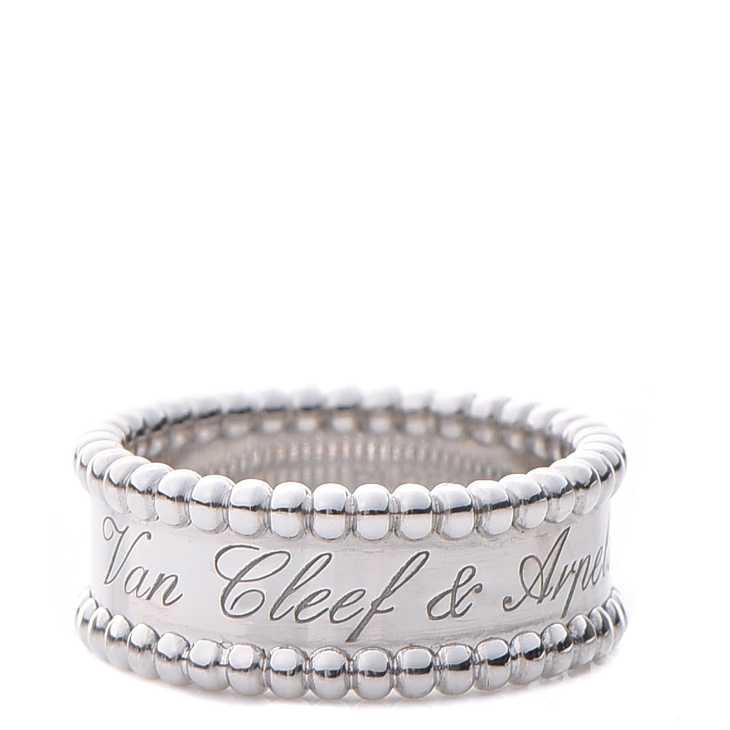 18K White Gold Perlee Signature Ring 51 5.75