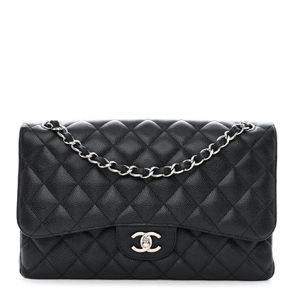 Chanel Caviar Quilted Jumbo Double Flap Black 1 of 12