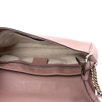 Gucci Pebbled Calfskin Medium Soho Flap Crossbody Pale Pink 5 of 9