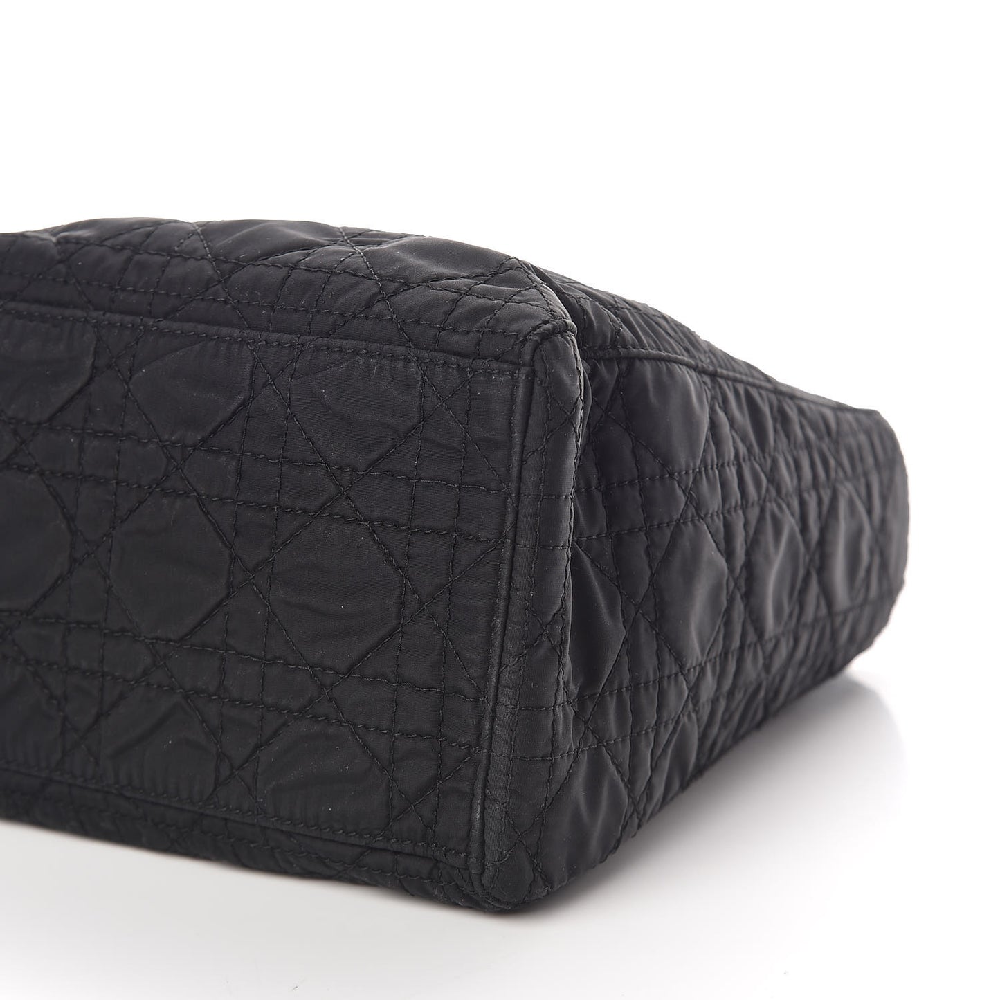 Nylon Cannage Medium Lady Dior Black