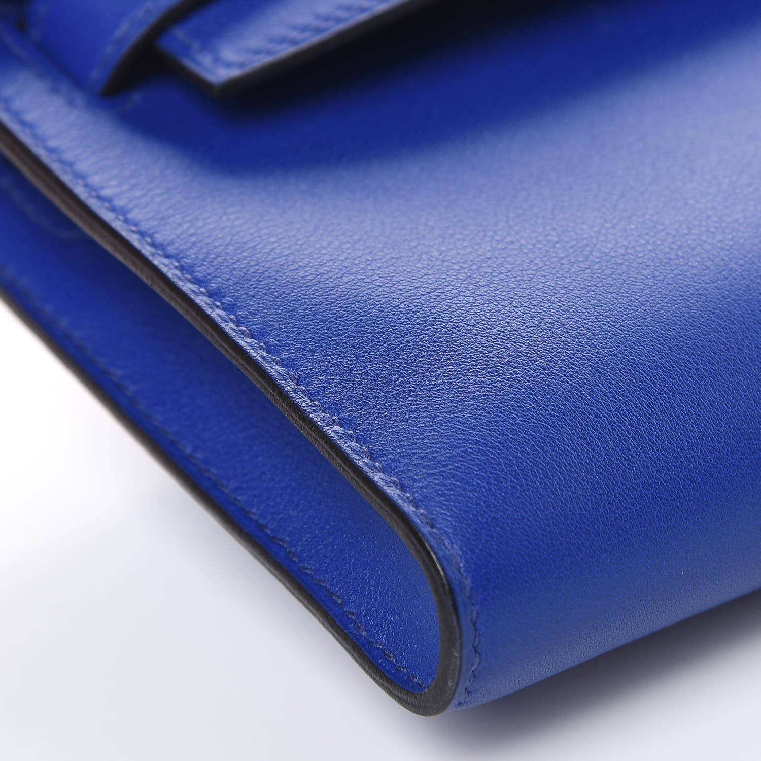 Hermes Swift Kelly Cut Clutch Pochette Bleu Electrique 9 of 11