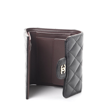 Chanel Caviar Quilted Compact Flap Wallet Black 5 of 9