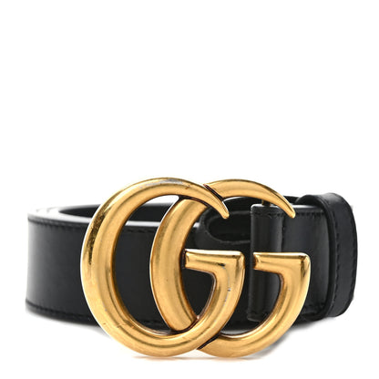 Gucci Calfskin Double G 30mm Belt 85 34 Black 1 of 4