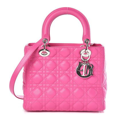 Christian Dior Lambskin Cannage Medium Lady Dior Pink 1 of 9