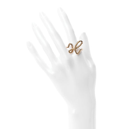 Hermes Brass Cord'H Scarf Ring Gold 2 of 4