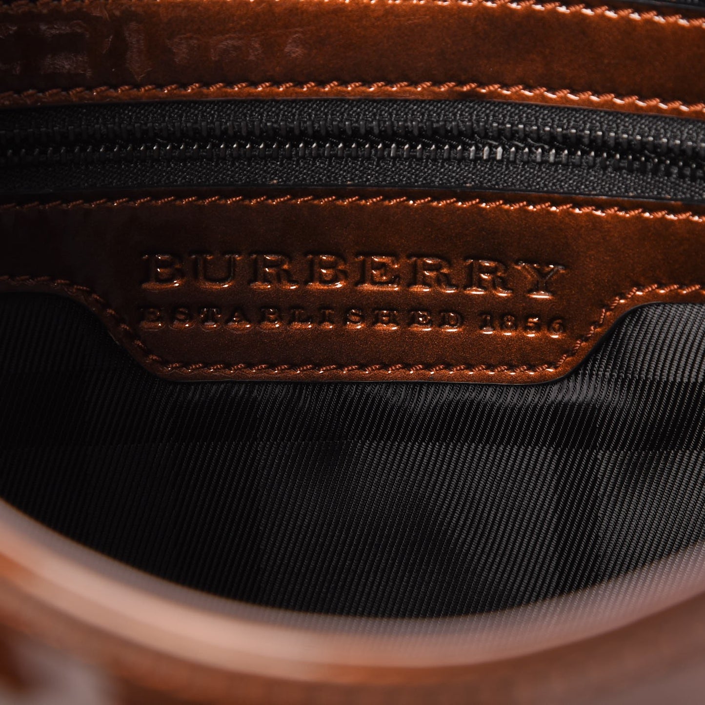 Patent Quilted Studded Brooke Hobo Bronze