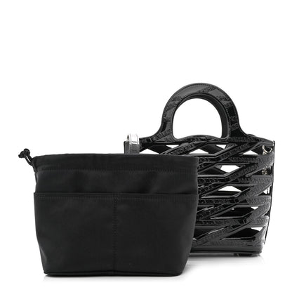 Balenciaga Patent Calfskin Small Neo Basket Tote Black 1 of 13