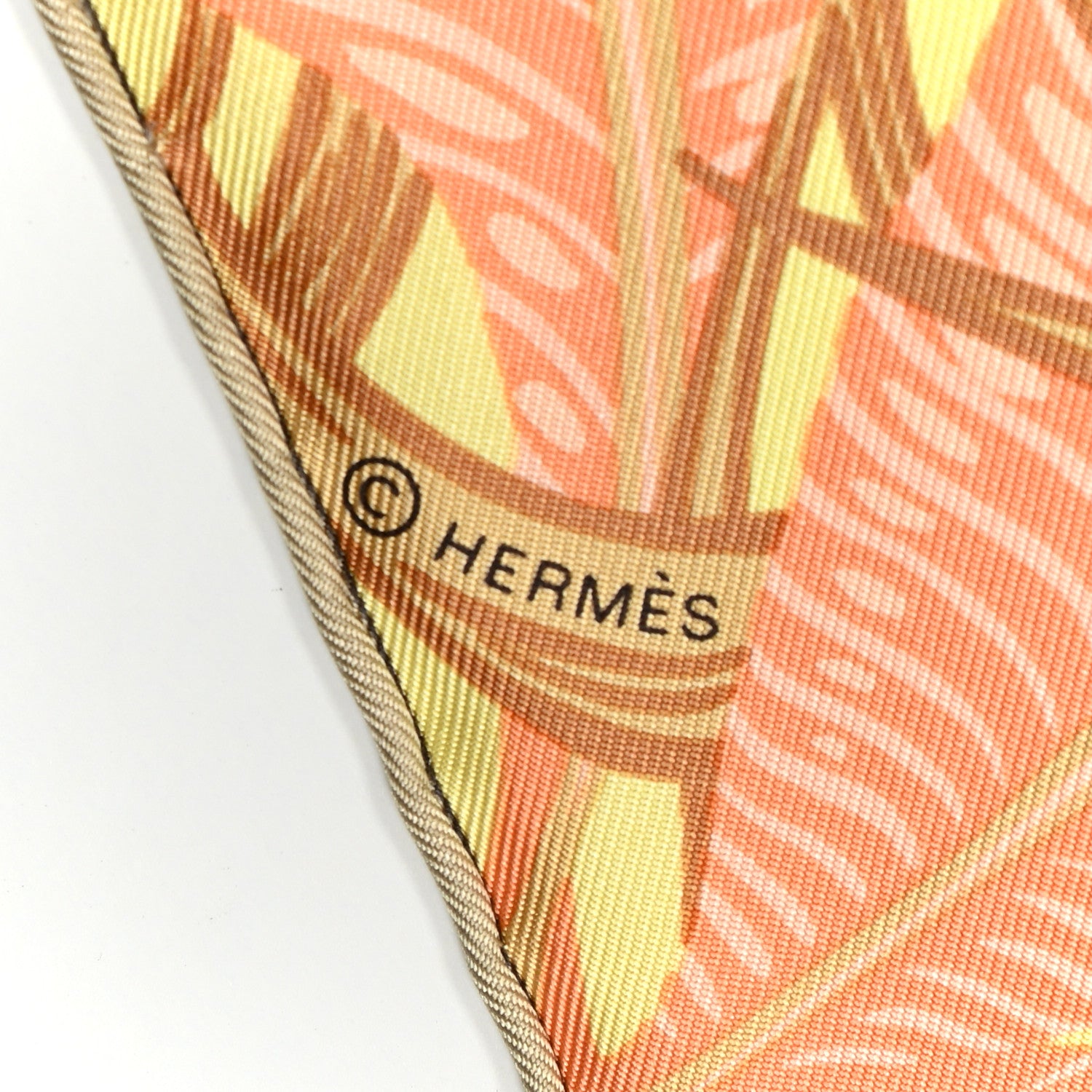 Hermes Silk Jaguar Quetzal Scarf 90 Orange Beige Vert 4 of 5
