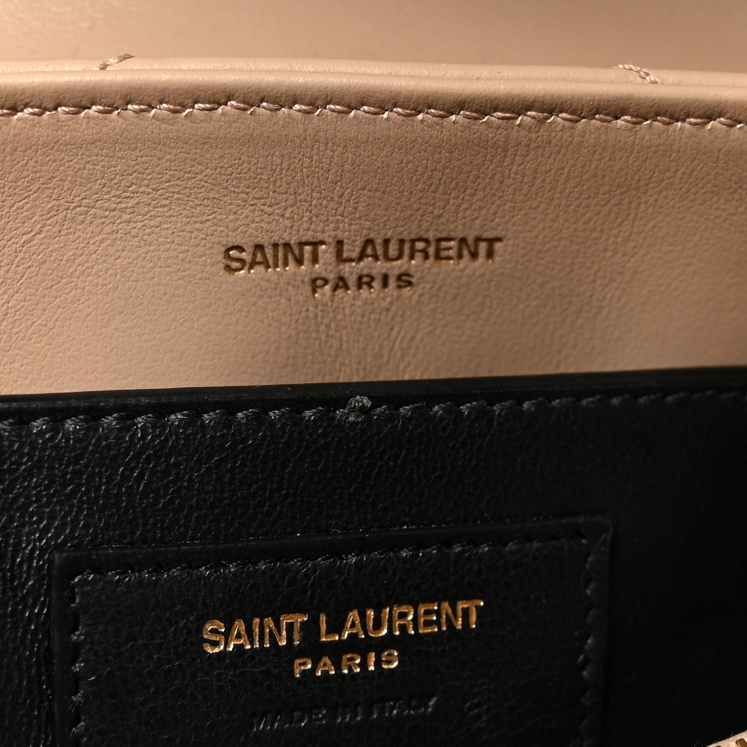 Saint Laurent Calfskin Y Quilted Monogram Small Loulou Chain Satchel Dark Beige 6 of 10