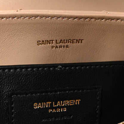 Saint Laurent Calfskin Y Quilted Monogram Small Loulou Chain Satchel Dark Beige 6 of 10