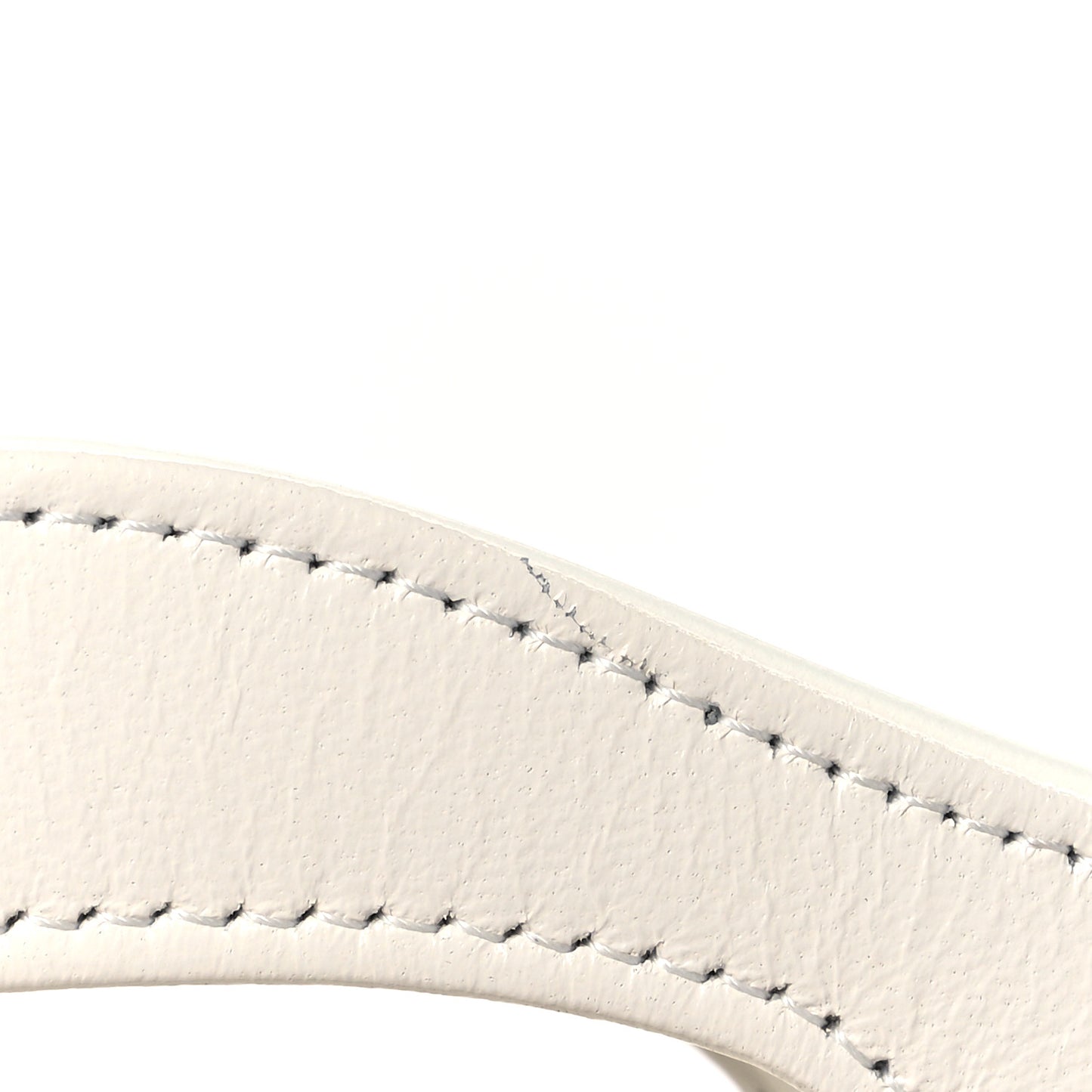 Shiny Crumpled Calfskin Quilted Nano 31 Shopping Bag White
