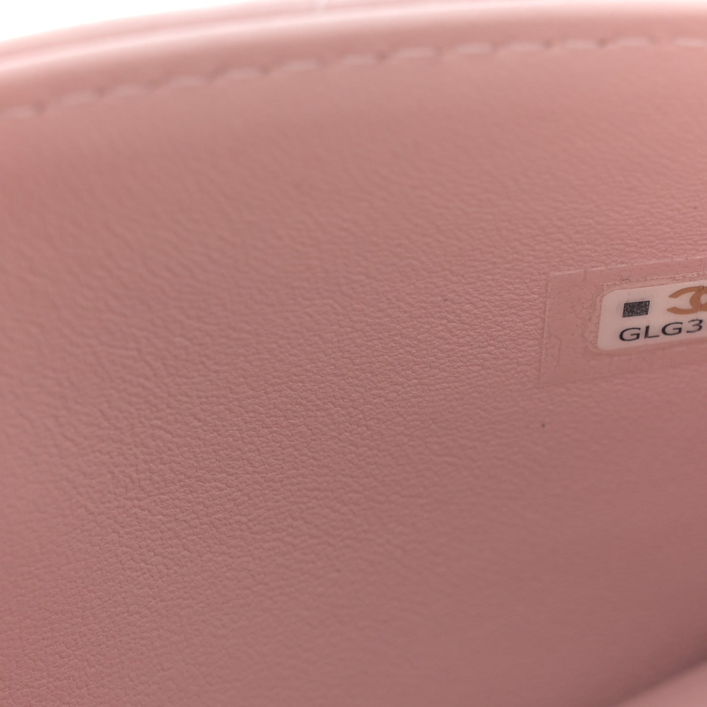 Lambskin Enamel Quilted Top Handle Flap Phone Holder With Chain Pink