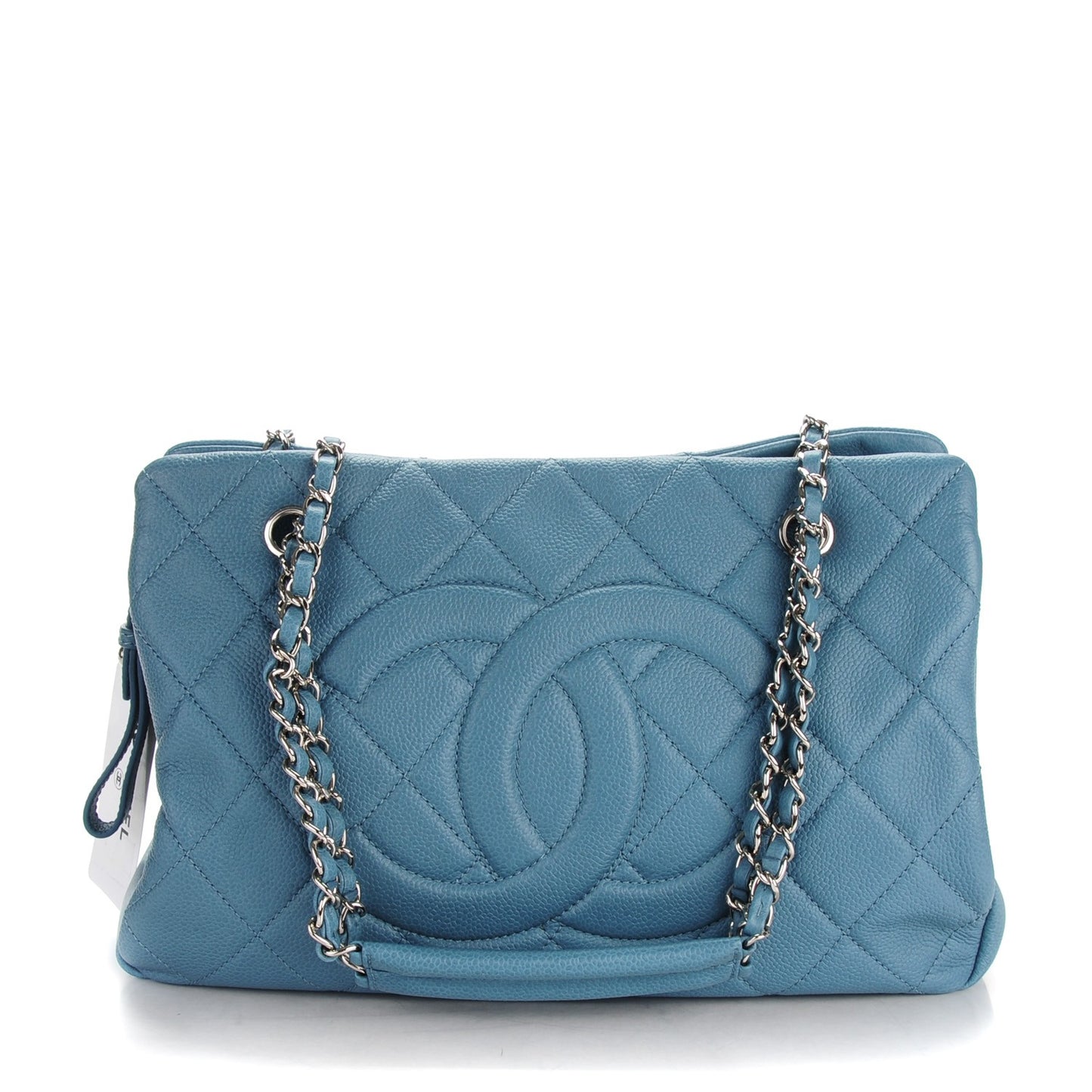 Caviar Quilted Timeless CC Tote Blue