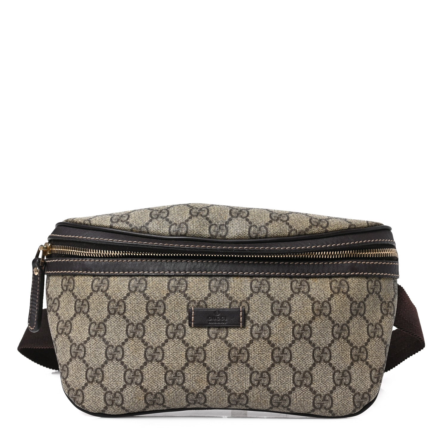 Gucci GG Supreme Monogram Belt Bag Dark Brown 1 of 17