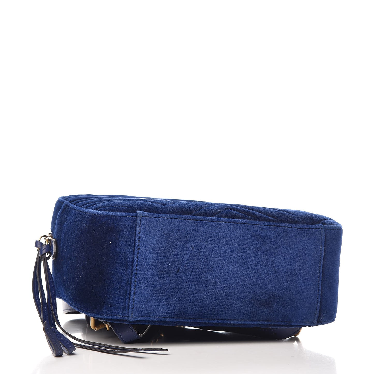 Velvet Matelasse GG Marmont Dome Backpack Cobalt Blue
