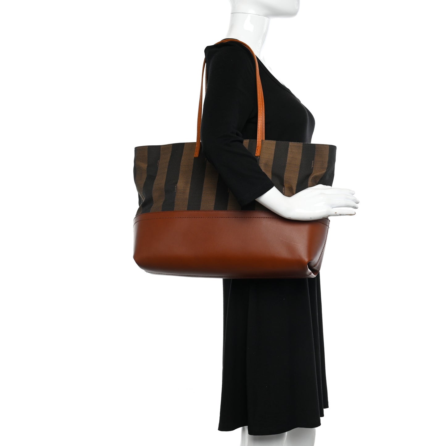 Pequin Cuoio Vegetale Medium Roll Tote Tobacco Cuoio Miele