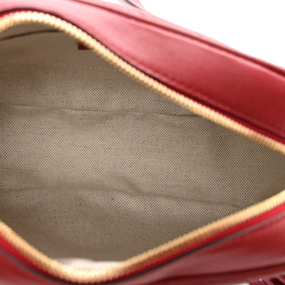 Gucci Sakai Be Green Calfskin Diagonal Stitched Small Blondie Shoulder Bag Rosso 5 of 8