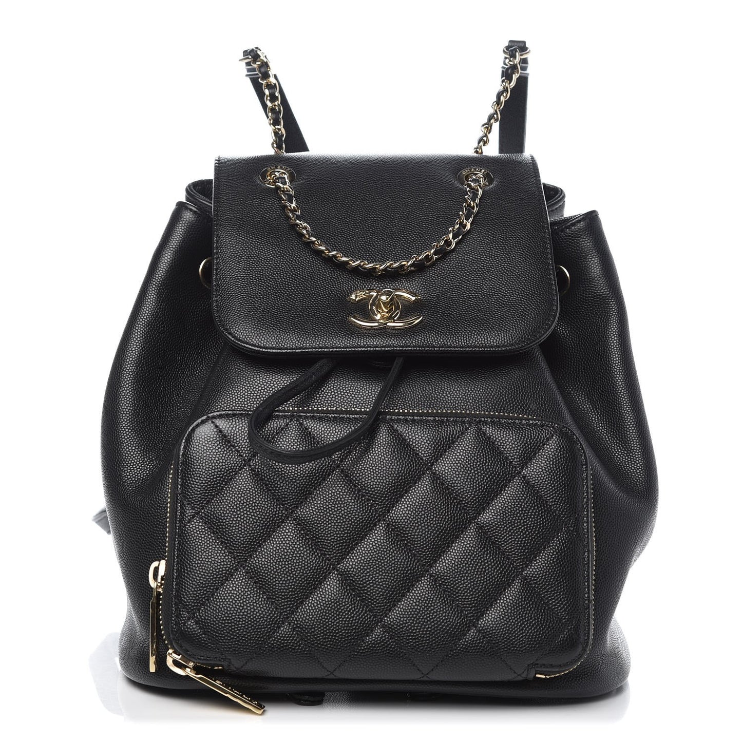 Caviar Quilted Business Affinity Backpack Black